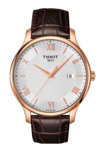 Tissot Tradition Quartz 42 Rose Gold PVD / Silver / Strap